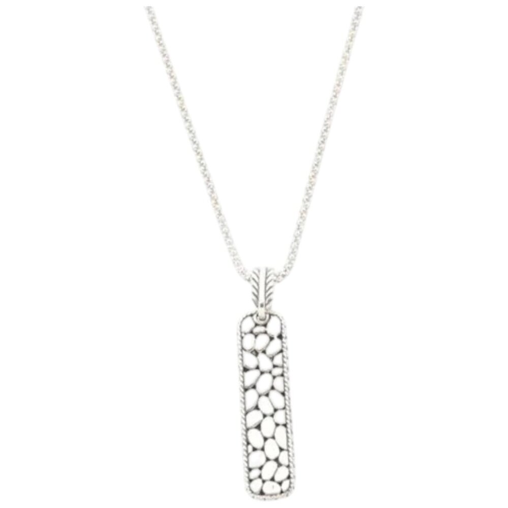 ANNIKA WITT Silver Made In Bali Sterling Silver Filigree Pebble Bar Necklace